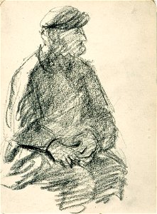 Sketchbook 17, A Man with a Cap Sitting by Theo van Doesburg Centraal Museum AB4124-G