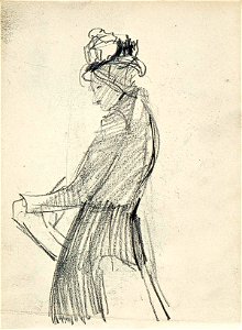 Sketchbook 23, A Woman Drawing while Standing by Theo van Doesburg Centraal Museum AB4116-B