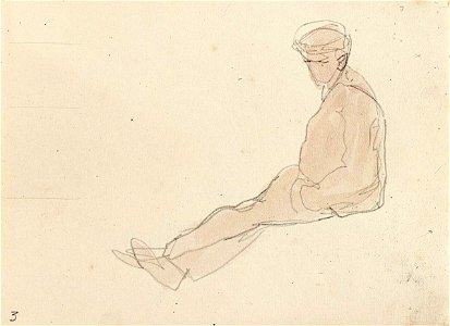 Sketchbook 8, A Man Sitting by Theo van Doesburg Centraal Museum AB4133-C
