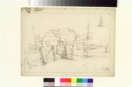 Sketch of Greenwich Pier RMG PX9855