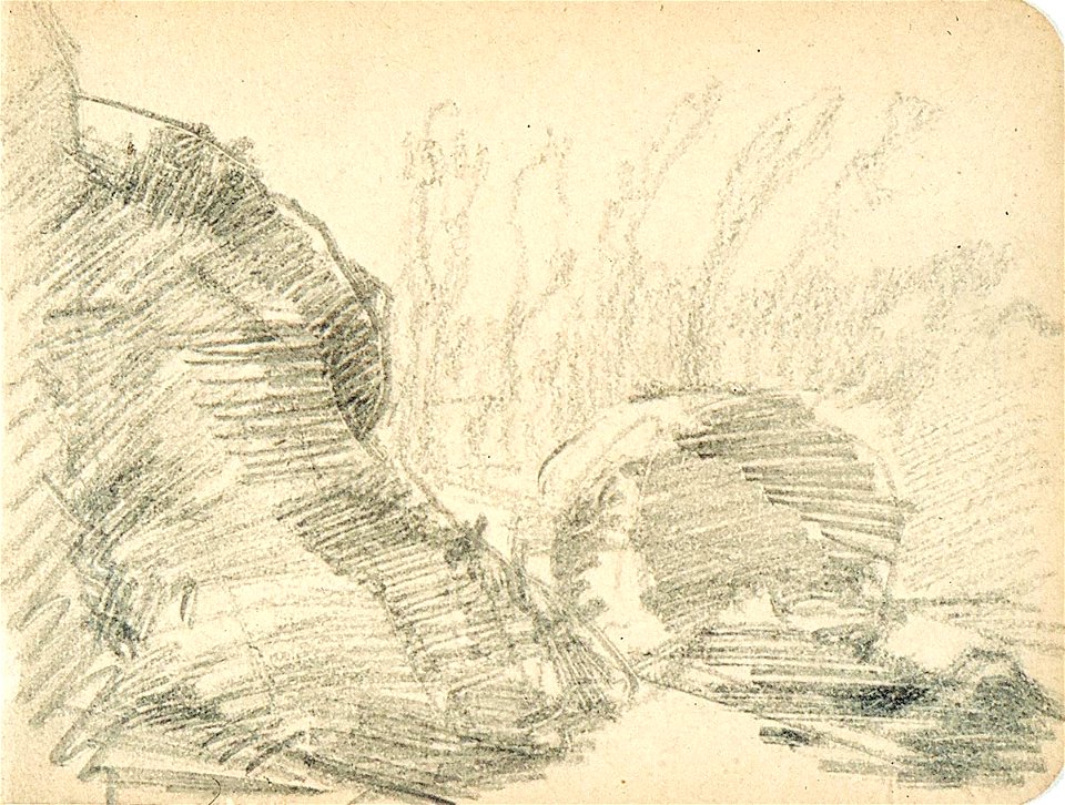 Sketchbook 26, Landscape with Haystack by Theo van Doesburg Centraal Museum AB4118-P