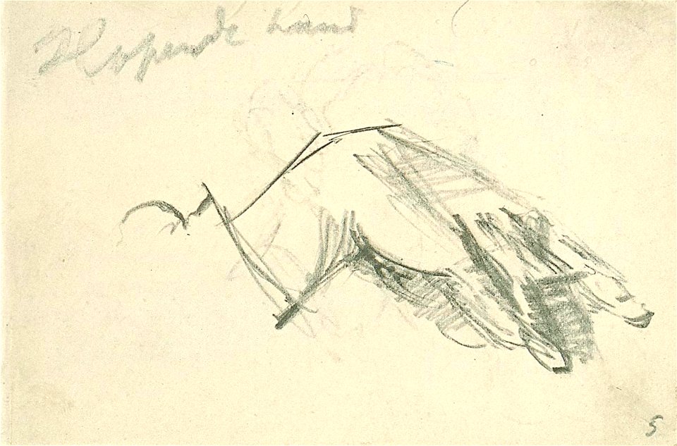 Sketchbook 38, Sleeping Hand by Theo van Doesburg Centraal Museum AB4113-F