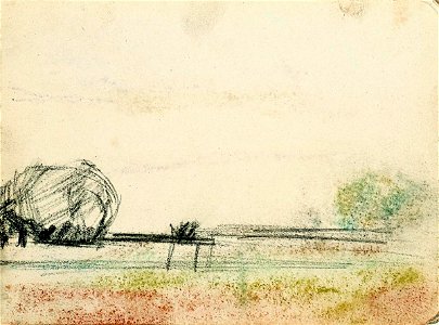 Sketchbook 24, Landscape with Haystack by Theo van Doesburg Centraal Museum AB4128-N
