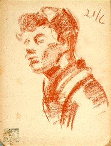 Sketchbook 27, Self-Portrait by Theo van Doesburg Centraal Museum AB4126-J