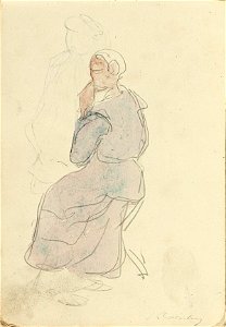 Sketchbook 1, A Woman Sitting Shown from the Back by Theo van Doesburg Centraal Museum AB4134-B