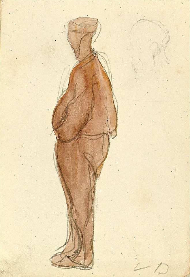 Sketchbook 1, A Man Standing Shown from the Back by Theo van Doesburg Centraal Museum AB4134-L