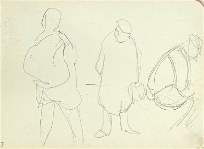 Sketchbook 6, A Figure Walking, Standing and Sitting by Theo van Doesburg Centraal Museum AB4130-O