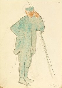 Sketchbook 1, Man with Cap Leaning on a Stick by Theo van Doesburg Centraal Museum AB4134-D