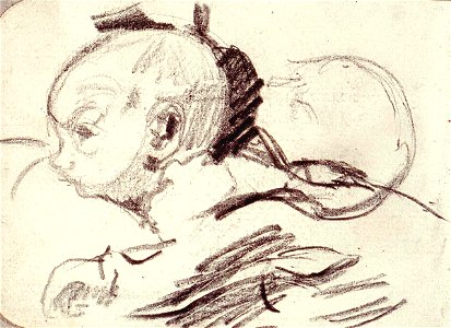 Sketchbook 33, A Baby Drinking by Theo van Doesburg Centraal Museum AB4114-H