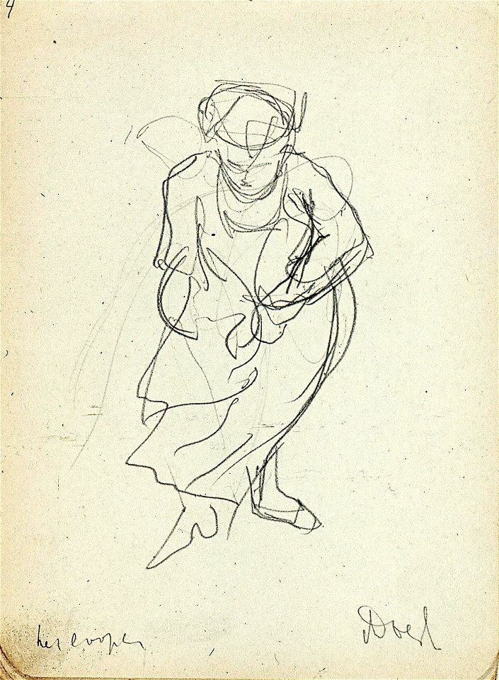 Sketchbook 6, A Woman Walking by Theo van Doesburg Centraal Museum AB4130-E