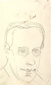 Sketchbook 30, Self-Portrait by Theo van Doesburg Centraal Museum AB4137-U