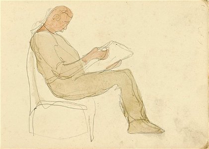 Sketchbook 1, A Man Reading by Theo van Doesburg Centraal Museum AB4134-A
