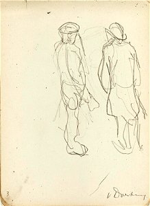 Sketchbook 6, Two Standing Figures by Theo van Doesburg Centraal Museum AB4130-D