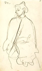 Sketchbook 30, A Woman with a Cape by Theo van Doesburg Centraal Museum AB4137-R