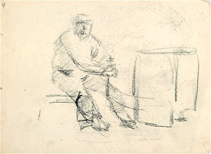Sketchbook 16, Man Sitting by a Stove by Theo van Doesburg Centraal Museum AB4122-D