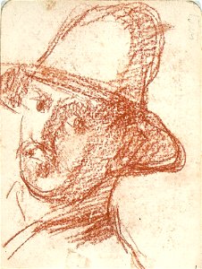 Sketchbook 15, Portrait of a Man with a Hat by Theo van Doesburg Centraal Museum AB4131-A