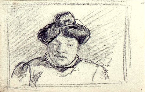 Sketchbook 31, Portrait of a Woman by Theo van Doesburg Centraal Museum AB4115-L