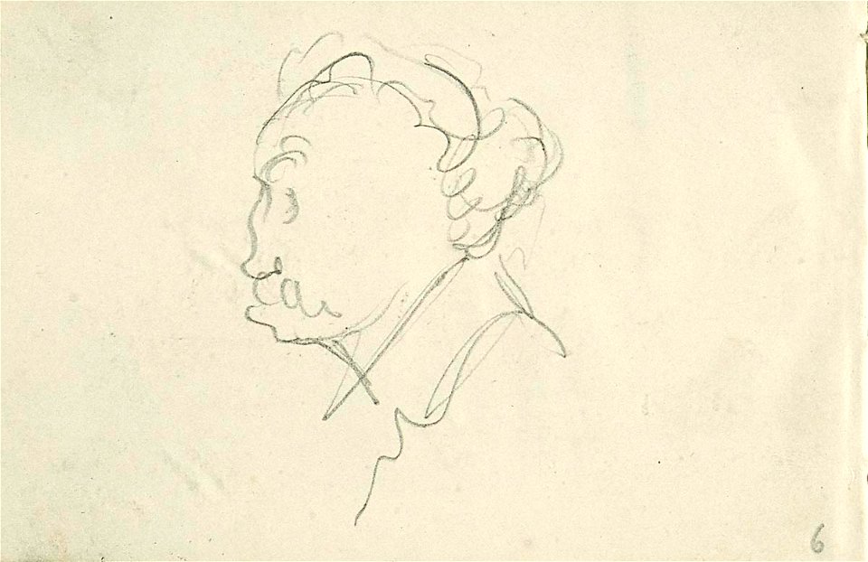 Sketchbook 38, Caricature Head of a Man by Theo van Doesburg Centraal Museum AB4113-G