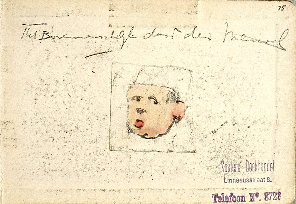 Sketchbook 32, Portrait of a Child by Theo van Doesburg Centraal Museum AB4136-AJ