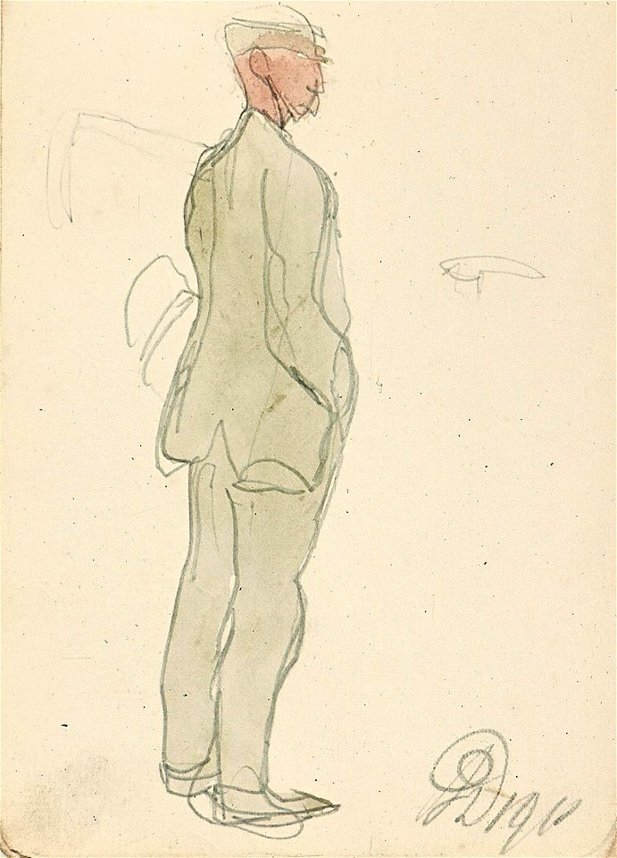 Sketchbook 1, A Man Standing Shown from the Back by Theo van Doesburg Centraal Museum AB4134-O