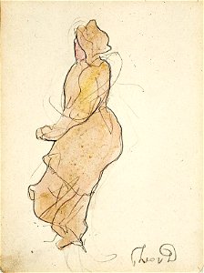 Sketchbook 18, A Woman with a Hat by Theo van Doesburg Centraal Museum AB4138-F
