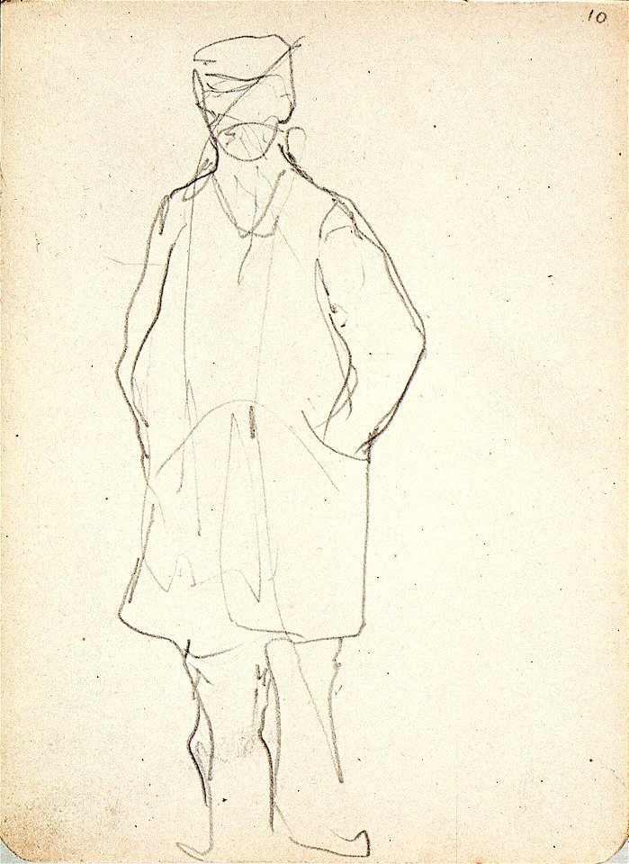 Sketchbook 18, A Man His Hands in His Pockets by Theo van Doesburg Centraal Museum AB4138-L