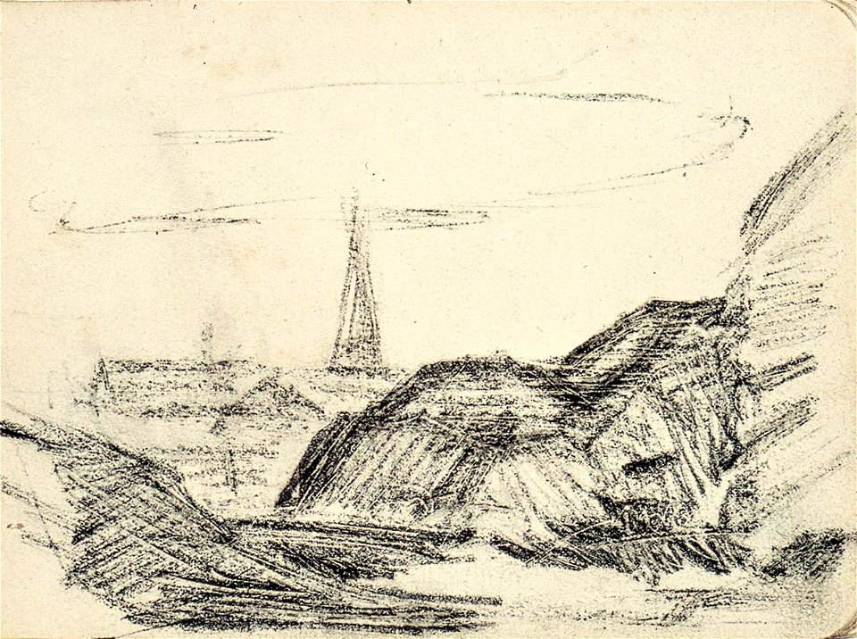 Sketchbook 24, Village with Haystacks by Theo van Doesburg Centraal Museum AB4128-U
