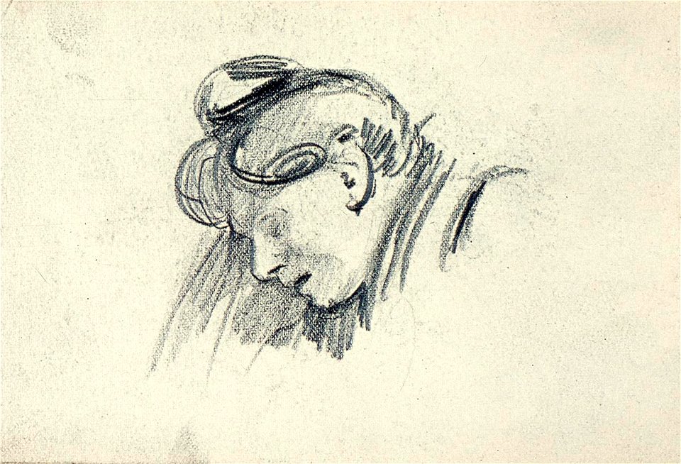 Sketchbook 31, Portrait of a Woman Sleeping by Theo van Doesburg Centraal Museum AB4115-I