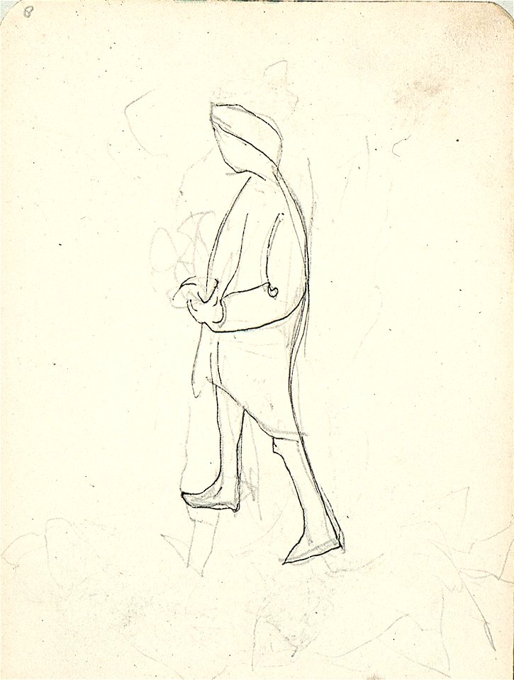 Sketchbook 18, A Man Walking by Theo van Doesburg Centraal Museum AB4138-J