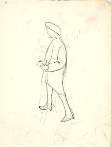 Sketchbook 18, A Man Walking by Theo van Doesburg Centraal Museum AB4138-J