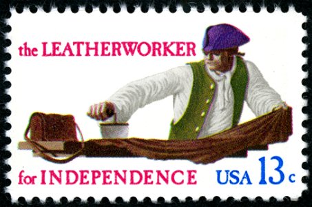 Skilled Hands For Independence Leatherworker 13c 1977 issue U.S. stamp