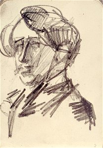 Sketchbook 34, Self-Portrait by Theo van Doesburg Centraal Museum AB4129-D