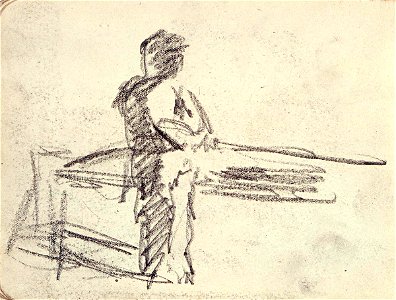Sketchbook 24, Figure Standing by a Fence by Theo van Doesburg Centraal Museum AB4128-AB