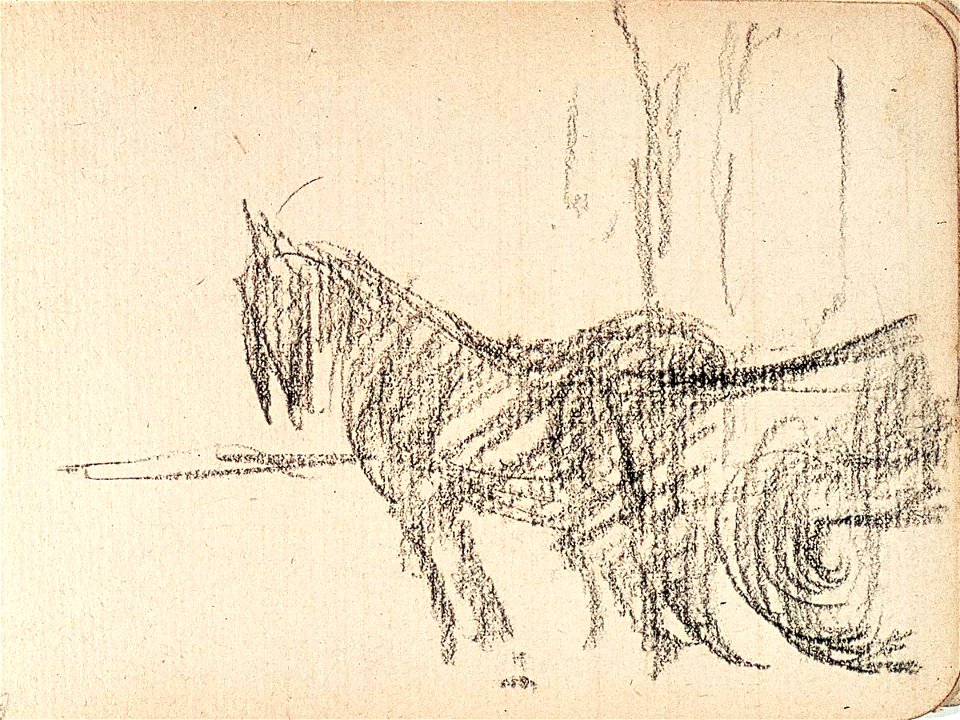 Sketchbook 26, Horse and Wagon by Theo van Doesburg Centraal Museum AB4118-I