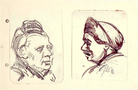 Sketchbook 40, Two Women by Theo van Doesburg Joods Historisch Museum MB00784