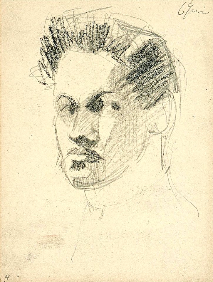 Sketchbook 21, Self-Portrait by Theo van Doesburg Centraal Museum AB4125-D