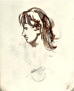 Sketchbook 36, Portrait of a Girl in Profile by Theo van Doesburg Centraal Museum AB4127-H