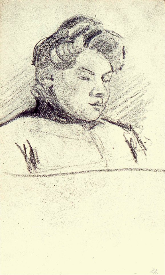 Sketchbook 31, Portrait of a Woman by Theo van Doesburg Centraal Museum AB4115-X
