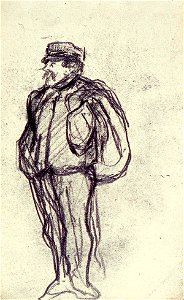 Sketchbook 31, A Man Standing with a Bag over His Shoulder by Theo van Doesburg Centraal Museum AB4115-Y