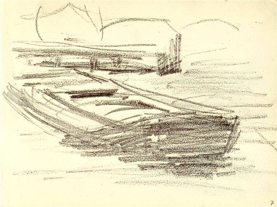 Sketchbook 23, Boat with a Jetty by Theo van Doesburg Centraal Museum AB4116-H