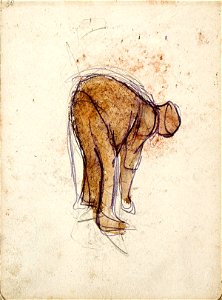 Sketchbook 18, A Man with a Cap Bending Over by Theo van Doesburg Centraal Museum AB4138-AQ