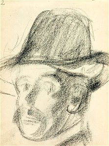Sketchbook 7, Self-Portrait with Hat by Theo van Doesburg Centraal Museum AB4120-B