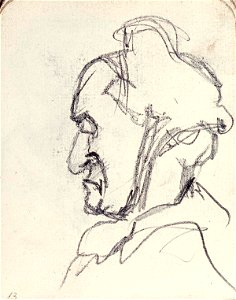 Sketchbook 36, Portrait of a Woman with a Servant's Cap by Theo van Doesburg Centraal Museum AB4127-M