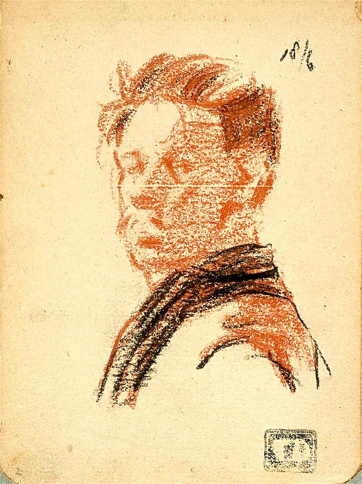 Sketchbook 27, Self-Portrait by Theo van Doesburg Centraal Museum AB4126-B