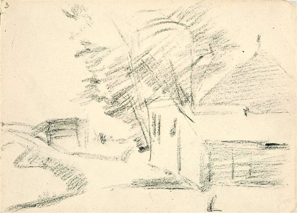 Sketchbook 16, House on a Country Road by Theo van Doesburg Centraal Museum AB4122-C