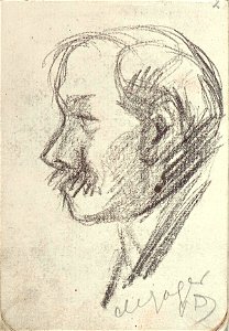 Sketchbook 33, Portrait of Hendrik de Jager by Theo van Doesburg Centraal Museum AB4114-B