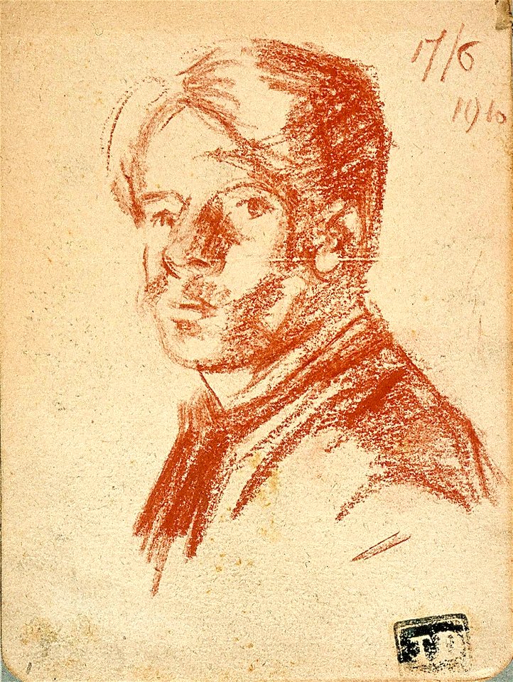Sketchbook 27, Self-Portrait by Theo van Doesburg Centraal Museum AB4126-A