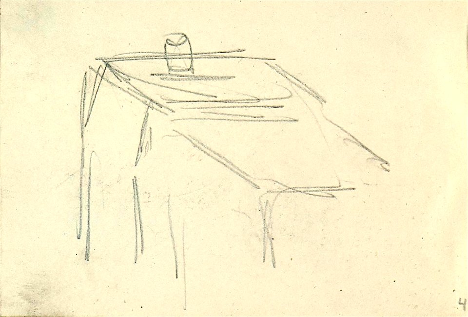 Sketchbook 38, A Glass on a Table by Theo van Doesburg Centraal Museum AB4113-E