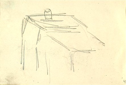 Sketchbook 38, A Glass on a Table by Theo van Doesburg Centraal Museum AB4113-E