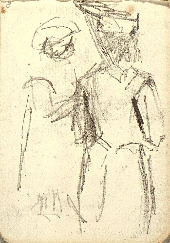 Sketchbook 34, Two Women Seen from behind by Theo van Doesburg Centraal Museum AB4129-J
